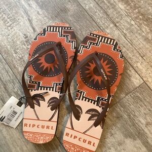 Rip Curl Tropical Brown and Orange Sandals
